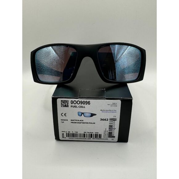 Oakley Fuel Cell Matte Black/Prizm Deep Water Polarized Sunglasses - Picture 1 of 6